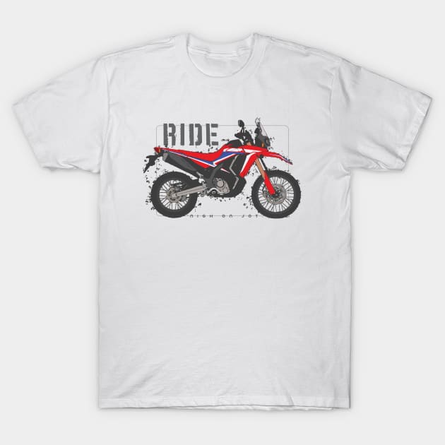 Ride crf300l rally red T-Shirt by NighOnJoy